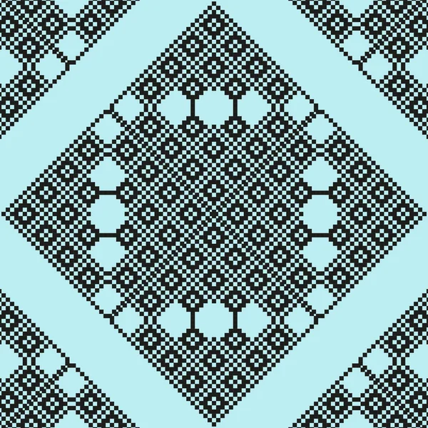 Черно Белый Геометрический Рисунок Синем Фоне — стоковый вектор