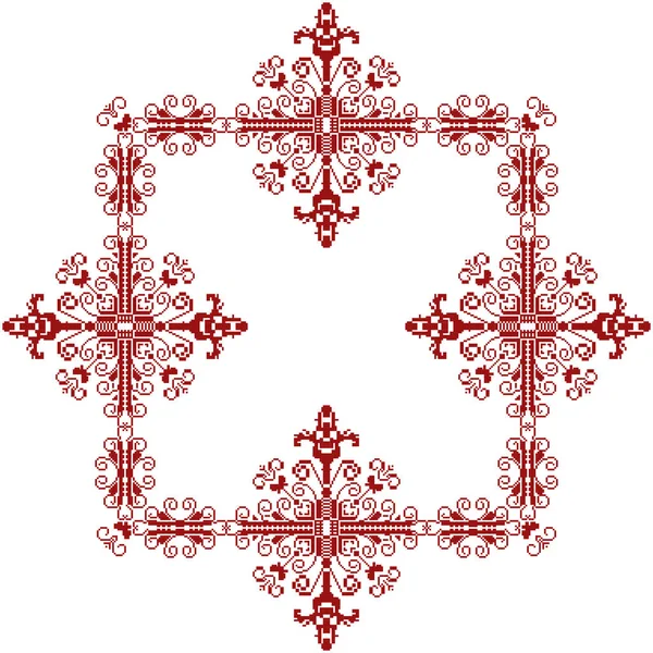 Een Rood Wit Patroon Een Witte Achtergrond — Stockvector