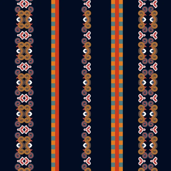Vibrant Black Orange Striped Pattern Circular Shapes — Stock Vector