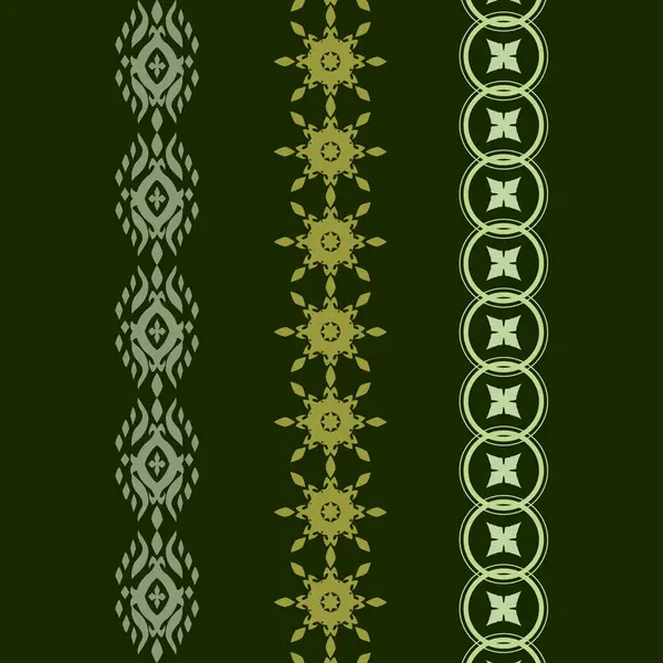 Набір Трьох Різних Конструкцій Рамки Зеленому Фоні — стоковий вектор