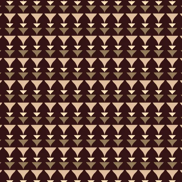 Een Geometrisch Patroon Met Bruine Beige Driehoeken — Stockvector