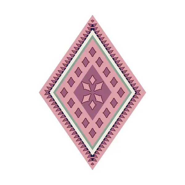 Diamantový Vzor Abstraktní Zářivých Růžových Fialových Odstínech Čistém Bílém Pozadí — Stockový vektor