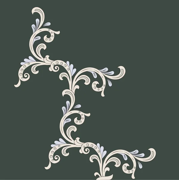 Een Bloemenkrans Patroon Gemaakt Van Witte Bloemen — Stockvector