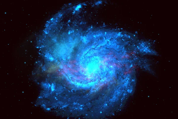 Bleu Galaxy Nébuleuse Espace Fond Écran — Photo
