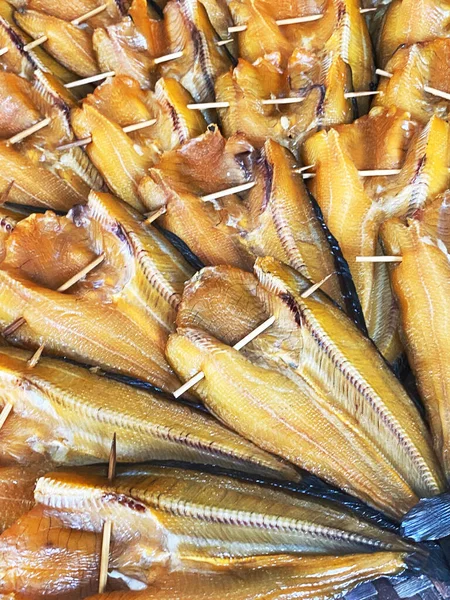 Pesce Gatto Essiccato Sole Vendita Mercato Locale Thailandia — Foto Stock