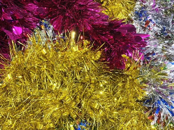 クリスマスの多彩な装飾の背景 — ストック写真