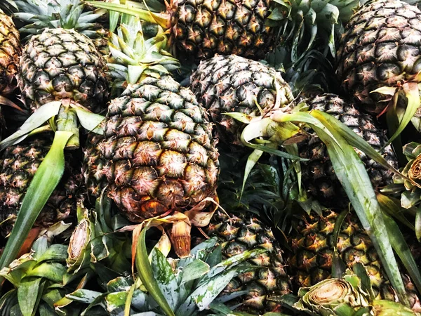Lot Pineapple Fruit Background — Stock Photo, Image
