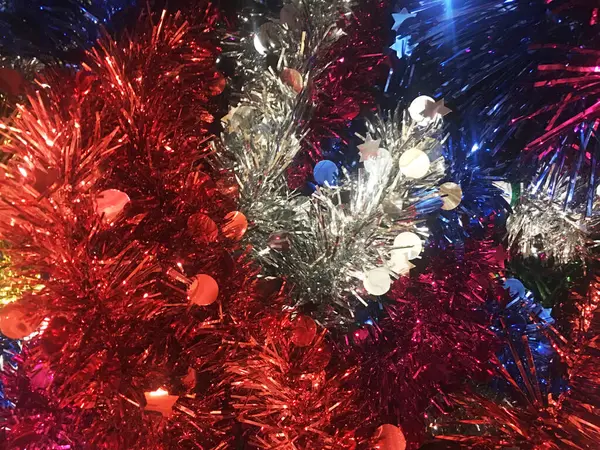 Maravilhosa Decoração Árvore Natal Ano Novo — Fotografia de Stock