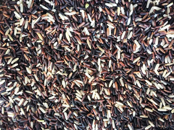 Raw Dark Red Purple Rice Riceberry Texture Pattern Background Este — Foto de Stock