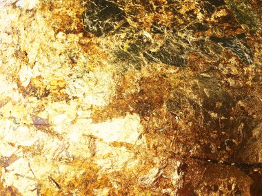 Altın yaprağın dokusu, altın arkaplan, Buda görüntüsü..