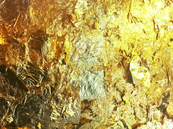 Текстура Золотого Листа Золотий Фон Зображення Будди Назад — стокове фото
