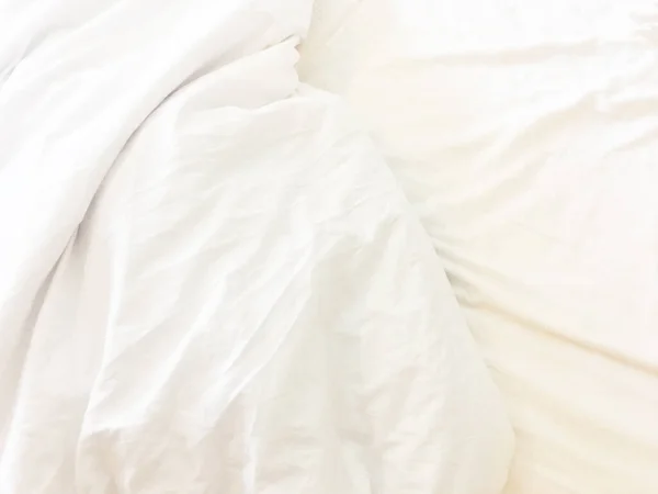 Rugas Cobertor Bagunçado Quarto Depois Acordar Manhã Dormir Uma Noite — Fotografia de Stock