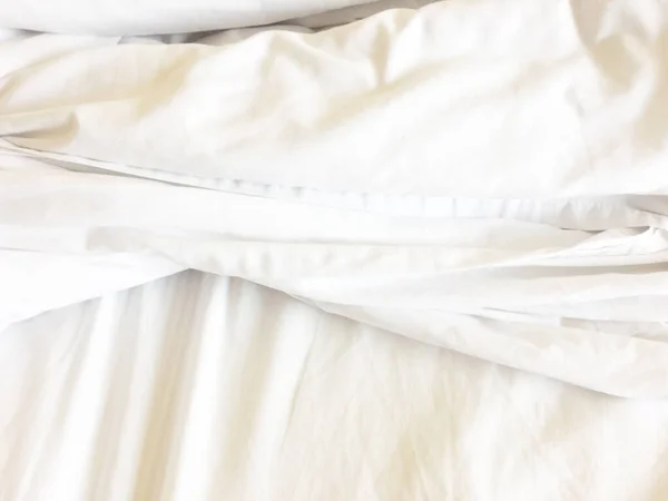 Белое Одеяло Диване Спальне — стоковое фото