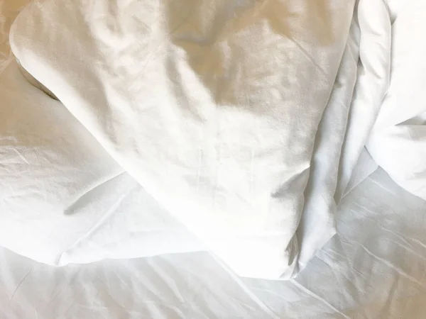 Doux Fond Tissu Soie Blanc Lisse Texture Tissu — Photo
