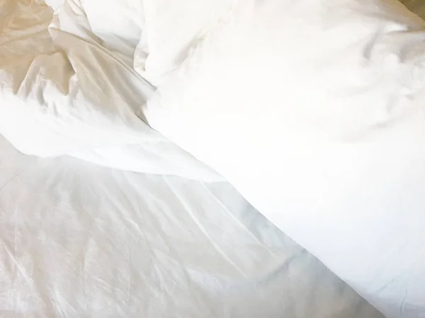 Cobertor Crinkle Cama Hotel Com Luz Sol Cobertor — Fotografia de Stock