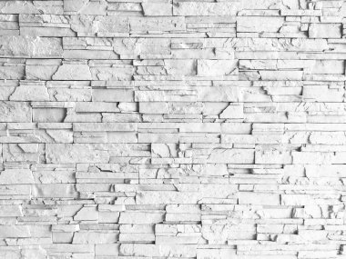 Kusursuz desenli beyaz desenli istiflenmiş taş, doğal taş kaplama..