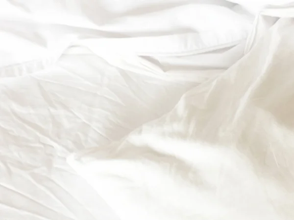 Top View Messy Bedding Sheet Night Sleep — Stock Photo, Image
