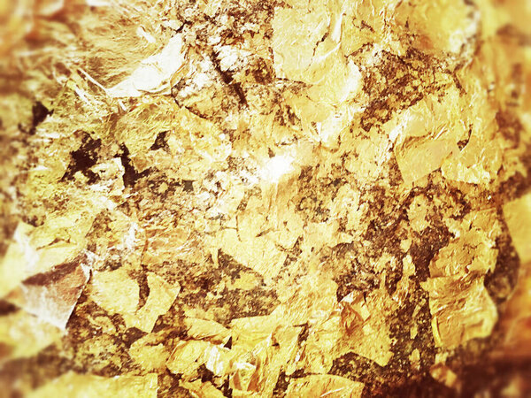 Texture Gold Leaf Gold Background Picture Buddha Image Back — Stock Photo, Image