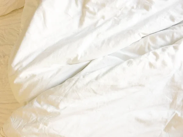 Doux Fond Tissu Soie Blanc Lisse Texture Tissu — Photo