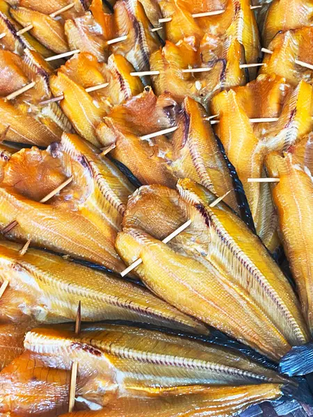 Pesce Gatto Essiccato Sole Vendita Mercato Locale Thailandia — Foto Stock