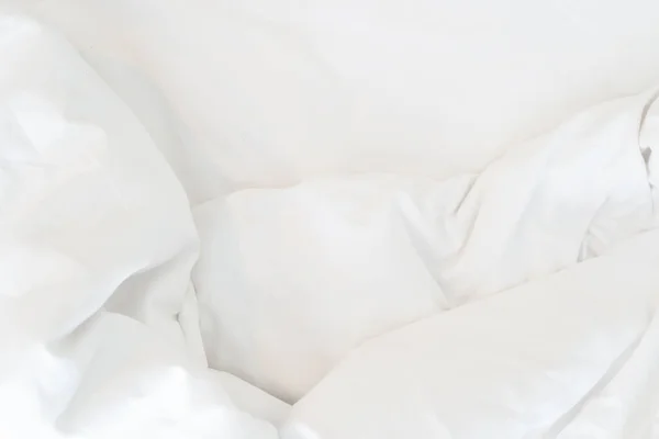 Crinkle Blanket Bed Hotel Sunlight Blanket — Stock Photo, Image