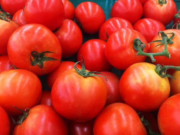 Pomidory Leżące Stos Siebie Tekstury Pomidorów Skupienie Selektywne — Zdjęcie stockowe