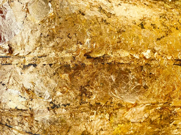 Textuur Van Het Bladgoud Gouden Achtergrond Foto Van Boeddha Afbeelding Stockfoto