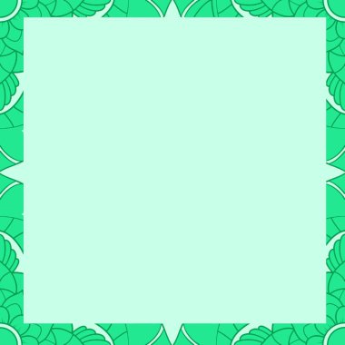 Kenarlı çiçek kağıdı tasarımı, dekorasyon için boş, mesaj, bilgi, el çizimi tarzı, doğal tema, şirin sayfa, hatırlatma, illüstrasyon.