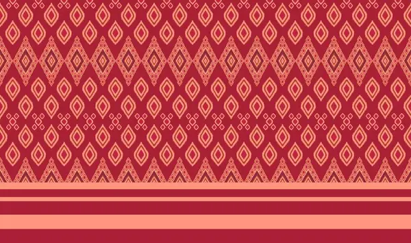 繰り返された要素を含むIkatパターン色の背景 伝統的な様式 家の装飾 カーテン 衣服のためのテクスチャされたラインが付いている設計 — ストック写真