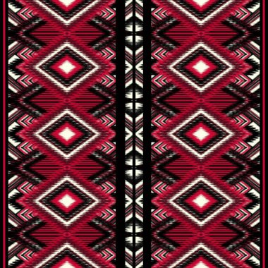 Geometric ikat pattern background. textured line. embroidery style.