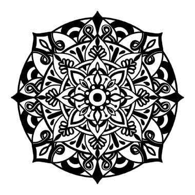 Hand drawn floral mandala with line, drawing of botanical, natural theme. for coloring book page, ornament, decoration, tattoo, wallpaper, background, card, sticker. flower design.