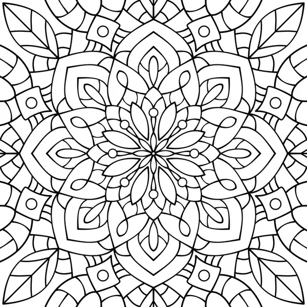 Hand drawn decorative floral design. circular shape, drawing of botanical, natural theme. coloring book page, decoration, tattoo, wallpaper, sticker.