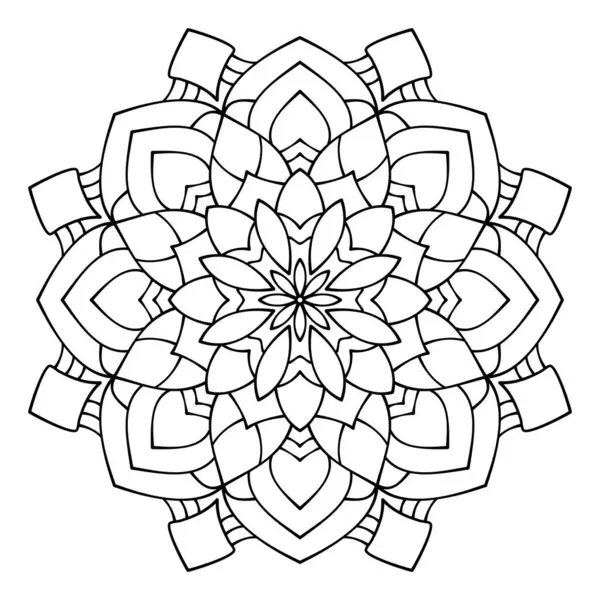 El çizimi çiçekli mandala, botanik çizimi, doğal tema. boyama kitabı sayfası, süs, dekorasyon, dövme, duvar kağıdı, çıkartma.