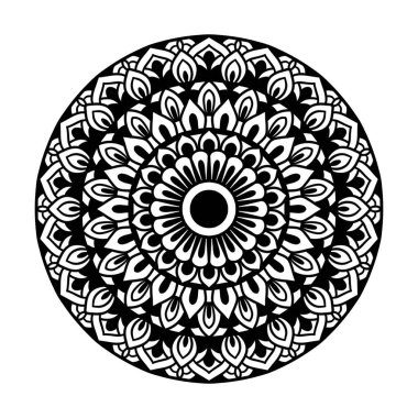 El çizimi çiçek mandala, yuvarlak şekilli, botanik çizimi, doğal tema. boyama kitabı sayfası, dekorasyon, dövme, duvar kağıdı, çıkartma.