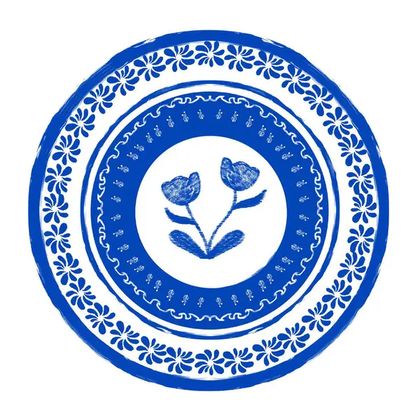 El çizimi, desenli çiçek deseni. Botanik, doğal tema. Dekorasyon, duvar kağıdı, arka plan, ev dekorasyonu, seramik, kumaş, fayans için. çiçek biçimi.