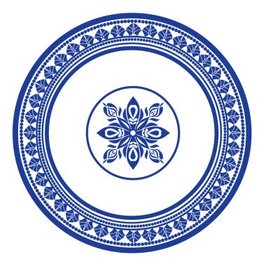 Leaves round frame. floral design. ring shape. botanical natural theme. for decoration, wallpaper, background, home decor, ceramic, fabric, tile. circular border.