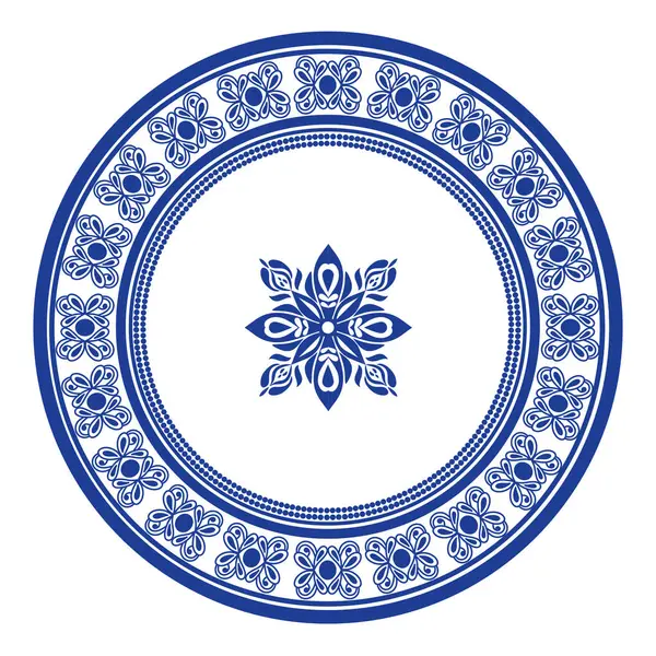 Yuvarlak çerçeve desenli çiçek deseni. Halka şekli. Botanik, doğal tema. Dekorasyon, duvar kağıdı, arka plan, ev dekorasyonu, seramik, kumaş, fayans için. dairesel kenar.