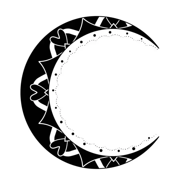 Crescent moon design. decoration, wallpaper, sticker, tattoo.