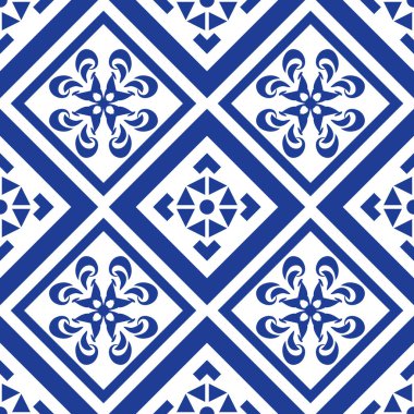 Geometrik kalıp, botanik ve doğal stil. Dekorasyon, kumaş, duvar kağıdı, seramik, fayanslar için.