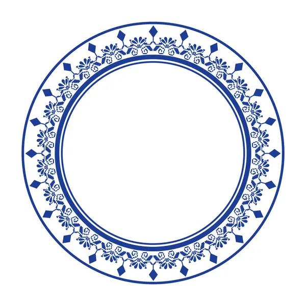 Yuvarlak çerçeve tasarımı. Halka şekli. Dekorasyon, arka plan, ev dekorasyonu, seramik, kumaş, fayans için. dairesel kenar.
