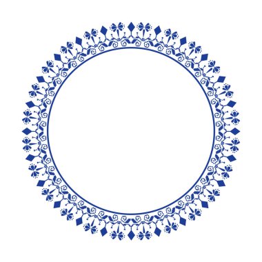 Round frame design. ring shape. for decoration, background, home decor, ceramic, fabric, tile. circular border.