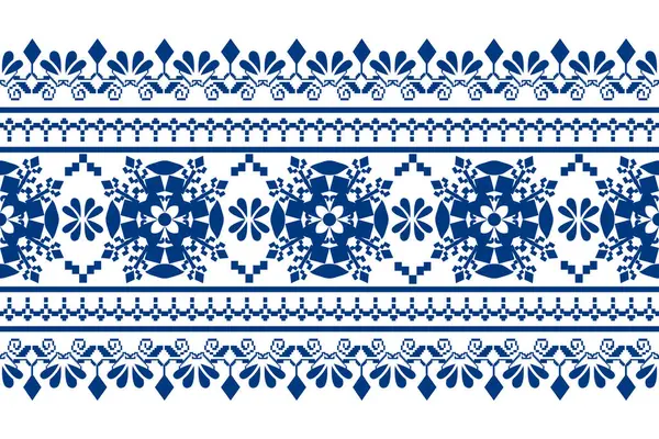 Geometrik renk çiçek desenli arka plan. Nakış stili. Tekrarlanan şekil ve sınır. Botanik ve doğal stil. çiçek tasarımı.