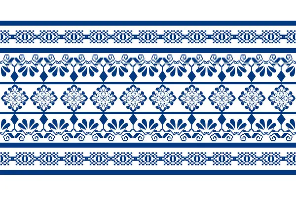 Geometrik renk çiçek desenli arka plan. Nakış stili. Tekrarlanan şekil ve sınır. Botanik ve doğal stil. çiçek tasarımı.