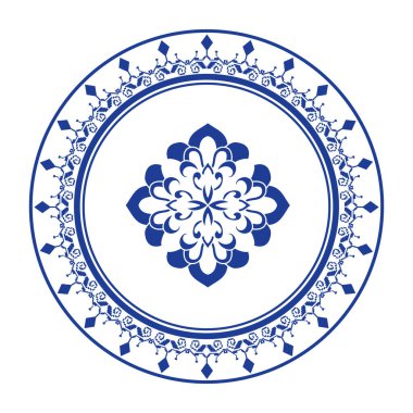 Floral design. round frame. botanical natural theme. for decoration, wallpaper, background, home decor, ceramic, fabric, tile. flower style.