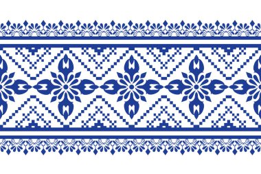 Renkli çiçek desenli arka plan. Nakış stili. Tekrarlanan şekil ve sınır. Botanik ve doğal stil. çiçek tasarımı.