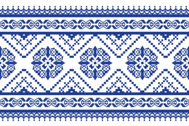 Geometrik renk çiçek desenli arka plan. Nakış stili. Tekrarlanan şekil ve sınır. Botanik ve doğal stil. çiçek tasarımı.