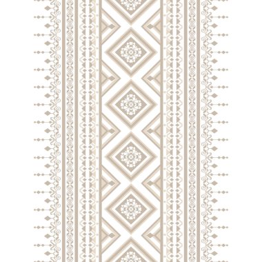 Çiçek biçimi arkaplan yinelenen şekil ve sınır. Dekorasyon, ev dekorasyonu, tekstil, kumaş, giysi, arka plan için. Geometrik biçim.