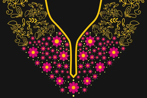 Çiçek desenli yaka. Geleneksel. Dekorasyon, tekstil, kumaş, giysi. Doğal biçim.