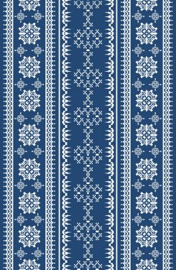 Geometric pattern color background. embroidery style. decorating with floral design.