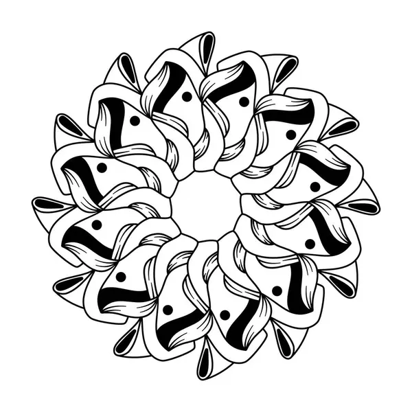 El çizimi çiçekli tasarım. Botanik, doğal tema. boyama kitabı sayfası, dekorasyon, dövme, çıkartma.